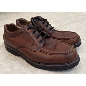 Dockers Waterproof Stain Defender Men's Brown Leather Shoe Sz 11 M Casual Work